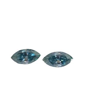 6 CTS de 2 piezas de moissanita azul Marquesa - Product Image 1
