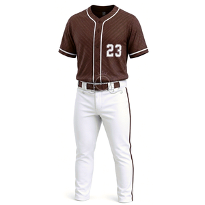 Maillot de baseball pour homme avec numéro 23 brodé, manches courtes roses, pantalon blanc, polyester respirant - Product Image 2