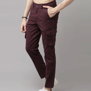 Pantalones Cargo Personalizados a la Moda para Hombre, Cintura Alta, 100% Algodón, Transpirables, Ecológicos, Casuales, Lavados - Product Image 2