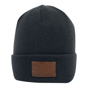 Wholesale Custom Logo Embossed Jacquard Breathable <b>Waterproof</b> Acrylic Unisex Winter <b>Beanie</b> Hat Soft Warm Stretch Solid Pattern - Product Image 2