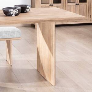 Vandana Ivory Origin dining <b>table</b> 180cm in sandblasted mango <b>wood</b> with <b>solid</b> side legs Maestro - Product Image 5