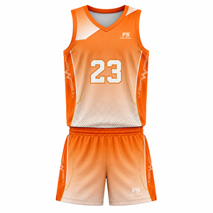 Ensemble d'uniformes de basketball personnalisés par sublimation, maillot de basketball respirant à séchage rapide en mesh pour hommes, jeunes et équipes, kit de sport pour l'entraînement - Product Image 1
