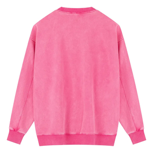 <b>Men</b> Women Acid Wash Crewneck Sweatshirt Oversized Vintage Streetwear Custom Logo Printing Manufacturer - Product Image 6