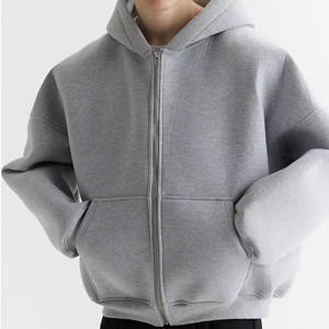 Sudadera con capucha extragrande de doble cremallera, transpirable, personalizada, unisex, informal, de corte holgado - Product Image 3