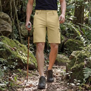 Mens Classic Cargo Casual Shorts Elastic Waist 100% Polyester Canvas Knitted Fabric Breathable Modern Fit Easy Wear Comfort - Product Image 3
