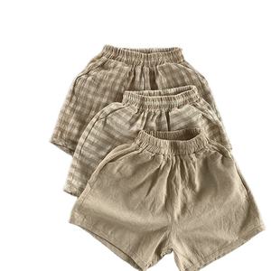 Ropa de Verano Estilo Japonés y Coreano, Pantalones Cortos con Puntos para Niños, Pantalones Cortos Transpirables de Algodón Tejido para Niños y Niñas - Product Image 2