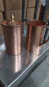 Carafe en cuivre pur, design antique doré, qualité solide, grande taille, carafe en cuivre pur pour l'eau potable. - Product Image 4