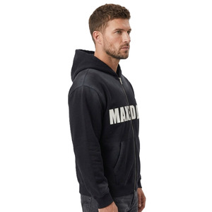 เสื้อฮู้ดซิปเต็มตัวผ้าฝ้ายฟลีซสำหรับผู้ชาย เสื้อฮู้ดโอเวอร์ไซส์ สตรีทแวร์ พิมพ์ลายกราฟิก ผลิตตามสั่งจากโรงงานโดยตรง - Product Image 2