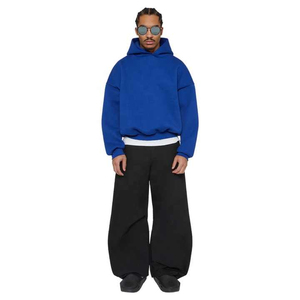 Sudadera con Capucha Personalizada con Logotipo, Estilo Urbano, 100% Algodón, Alta Calidad, Peso Pesado 350 y 450 GSM, Sudadera Corta Extra Grande para Hombre - Product Image 4