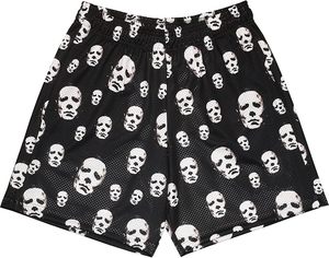Shorts de sport pour homme à taille haute élastique, en tissu tissé avec imprimé graphique, à séchage rapide, pour la gym et l'entraînement - Product Image 1