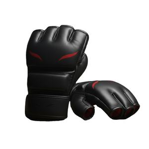 Gants d'entraînement MMA personnalisés avec logo, à doigts ouverts, en PU, équipement de combat - Product Image 1