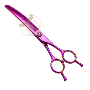 Professional <b>Dog</b> Grooming <b>Scissors</b> Curved Chunker Shears 7.0'' Extremely Sharp Blunt-Sharp Blades Steel Thinning Durable - Product Image 3