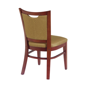 Chaise de salle à manger en bois minimaliste traditionnelle avec revêtement en cuir PU et dossier incurvé pour un usage domestique en appartement - Product Image 5