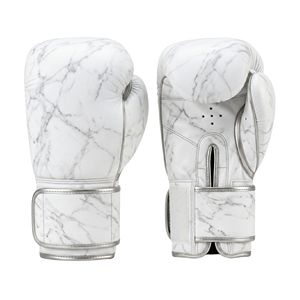 Gants de boxe bordeaux en cuir respirant avec impression sérigraphique, protection haute performance pour le sport - Product Image 4
