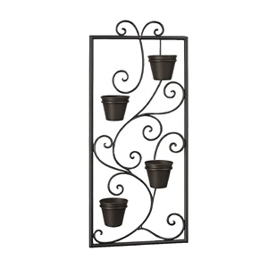 Jardinière suspendue en métal au design vintage très tendance pour la décoration de terrasse et l'exposition de plantes d'intérieur, taille personnalisable - Product Image 1