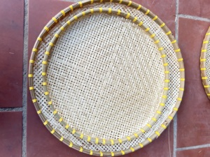 Sifting and Drying <b>Trays</b> OEM & ODM in Vietnam Handmade Round Bamboo for Agricultural Products Use and Grains Seeds Set-of-2 - Product Image 2