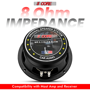 Altavoz de Rango Medio de 5 Núcleos y 6.5 Pulgadas para Puerta, 360W, Bala de Aluminio, Subwoofer de 8 Ohmios, 2 Piezas - Product Image 4