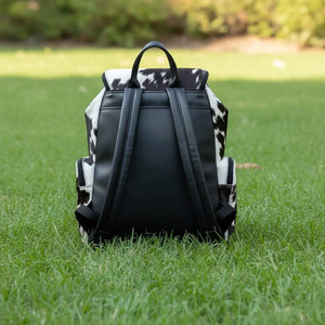 Sacs à dos scolaires en cuir de vachette véritable avec poils, vente en gros, fournisseur OEM, sacs d'étudiant de haute qualité pour l'exportation, en vente en gros - Product Image 5