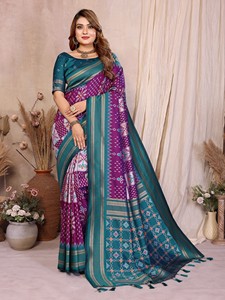 Sari Tradicional de Seda Suave del Sur de la India, de Primera Calidad, para Bodas, Diwali y Otras Ocasiones - Product Image 5