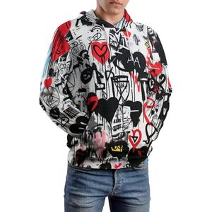 Sublimación Sudadera con capucha Streetwear Hombres Mujeres Sudadera con capucha de impresión digital de gran tamaño Street Hip-Hop Pullover - Product Image 6