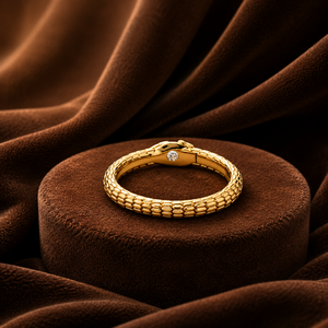 Vermeil Yellow Gold Wedding <b>Ring</b> Brilliant Round Cut Engagement Unisex Trendy Moissanite Prong Setting Elegant Birthday Gift - Product Image 5