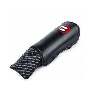 Best Quality Adult Leather Custom <b>Shin</b> <b>Pad</b> for Kick Boxing <b>MMA</b> Training Lightweight Adjustable Made in Pakistan - Product Image 6