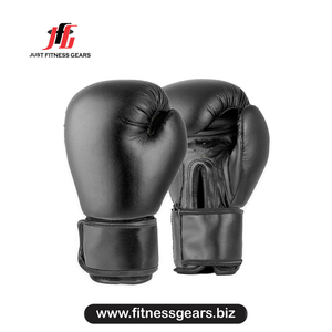 อุปกรณ์ฟิตเนส JUST FITNESS GEARS ถุงมือชกมวย MMA หนังแท้สั่งทำโลโก้ได้ ปิดแบบตีนตุ๊กแก ระบายความชื้นได้ดี คุณภาพสูง สำหรับผู้ใหญ่ - Product Image 1