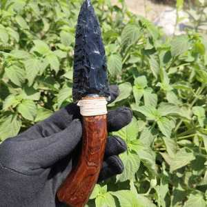 ขายส่งดาบคริสตัลออบซิเดียนสีดำธรรมชาติ NEW STAR AGATE สัมผัสเหมือนจริง ทำด้วยมือ ของตกแต่งบ้าน ของสะสม - Product Image 2