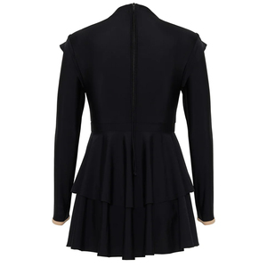 Customize Islamic Beach Ready Womens Modest Polyester/Nylon High Cut 2-Piece Bathing Suit Extended Length Swim Top Front - Product Image 5