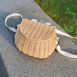 Best Selling Lunch <b>Bags</b> for <b>School</b> Kids Rattan Handmade Storage Shoulder Children <b>Toddler</b> Handbags - Product Image 6