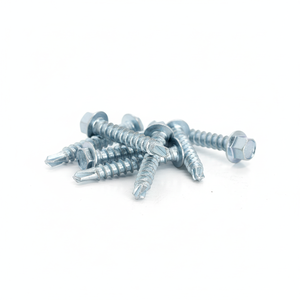 สกรูเจาะยึดหัวหกเหลี่ยมแบบขันด้วยมือ  ชุบสังกะสี  เหล็กกล้าคาร์บอน  ระดับ 4.8 และ 6.8  เกลียวหยาบ  ขนาดนิ้ว - Product Image 1