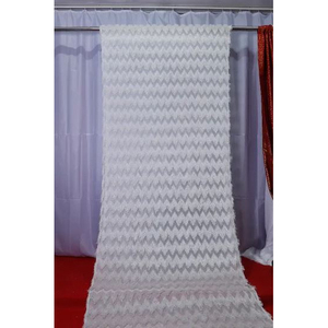 Décorations de scène de mariage et événements : Rideau décoratif texturé ZIG ZAG moderne de haute qualité, personnalisable, pour arrière-plans lumineux - Product Image 1