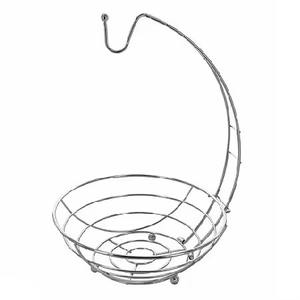 La cesta de frutas antigua de acero inoxidable más vendida, con su geometría refinada, complementa perfectamente la estética minimalista. - Product Image 2