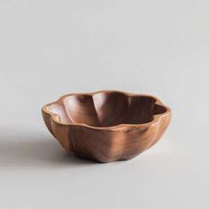 Tazón de Madera Tallado a Mano para Ensaladas y Frutas, Tazón de Madera Natural Artesanal - Product Image 1