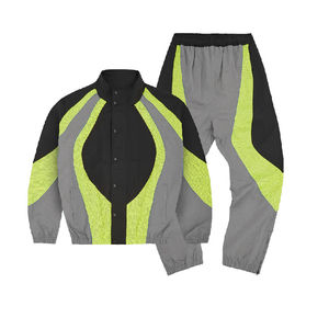 Survêtement sportif personnalisé pour homme avec capuche, broderie, veste à cordon de serrage, pantalon en molleton de coton, coupe-vent, tenue de sport d'extérieur - Product Image 4
