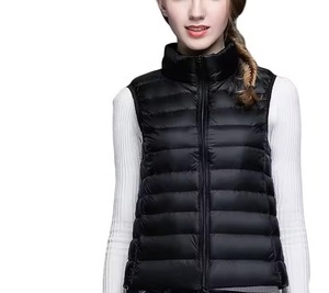 Gilet réversible imperméable de nouvelle conception pour femmes, court, léger, style veste, taille plus, sans manches, respirant pour la course à pied - Product Image 2