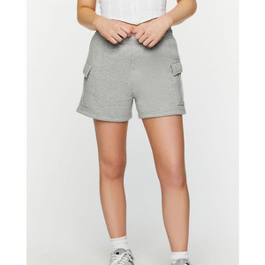 Shorts de jogging pour femmes, design tendance, personnalisés, été, taille élastique, décontractés, en coton, avec poches cargo - Product Image 1