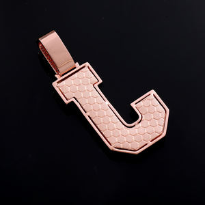 Collar con Colgante de Letra J en Acero Inoxidable Chapado en Oro de 18K, Joyería Hip Hop para Hombre con Cadena de Moissanita - Product Image 2