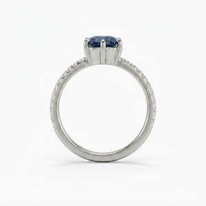 Elegant Luxury 9k White Gold Prong Setting Diamond <b>Ring</b> IGI Certified Classic Fine Jewelry Gift <b>for</b> Women and <b>Men</b> - Product Image 3