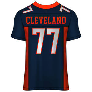 Ensemble d'uniformes de football américain personnalisés pour adultes, taille plus, logo au dos, maillot sublimé à manches courtes, tenue d'équipe professionnelle - Product Image 2