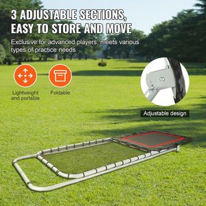 Schermo di allenamento pieghevole nero 3x8 Ft angolo regolabile Lacrosse rimbalzo indietro muro di ritorno Softball per la pratica all'aperto - Product Image 4