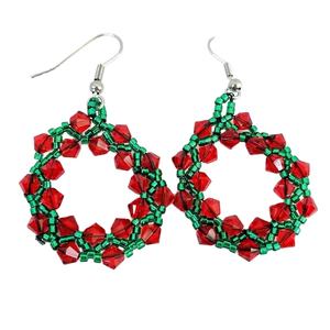 Pendientes de fútbol con cuentas amarillas para el día del juego, pendientes bordados para el día del juego de fútbol, nuevos pendientes de fútbol - Product Image 4