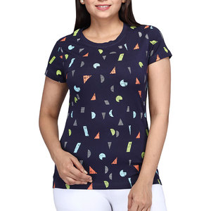 Camiseta Casual de Manga Corta para Mujer, Ecológica, Transpirable, de Secado Rápido, Estampada, 100% Poliéster, Moda de Verano - Product Image 1