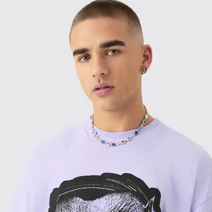 Camiseta Personalizable 2025 con Cuello Redondo y Corte Cuadrado para Hombre, 100% Algodón, Impresión DTG, Estilo Urbano, Logotipo Personalizado - Product Image 2