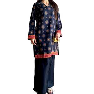 New Arrival Women Printed Lawn <b>Dress</b> Indian and Pakistani Clothing Comfortable Everyday 2Pc Lawn Stitched Suit Summer Collection - Product Image 1