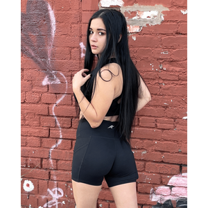 Pantaloncini Sportivi da Donna a Vita Alta con Tasche Laterali per Fitness e Yoga - Product Image 2