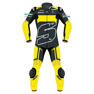 Traje de Carreras Johan Zarco MotoCP, Traje de Cuero Completo Premium de Una Pieza para Pista con Rodilleras, Mono/Traje con Protección Nivel 2 CE - Product Image 1