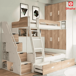Cama litera inteligente Ohaha con armario y librero integrados - GTTM015 - Product Image 2
