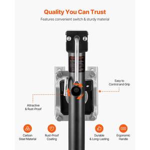 2500 Lbs Capacité de charge dynamique Heavy Duty 15 pouces Vertical Voyage Boulonné Poignée ergonomique Cric de remorque pour RV Yacht Remorques - Product Image 4
