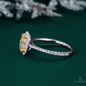 Bague solitaire en or massif 9K 10K 14K 18K avec diamant de laboratoire taille coussin de 6,18 carats, certifié IGI, couleur DE, clarté VS VVS - Product Image 2